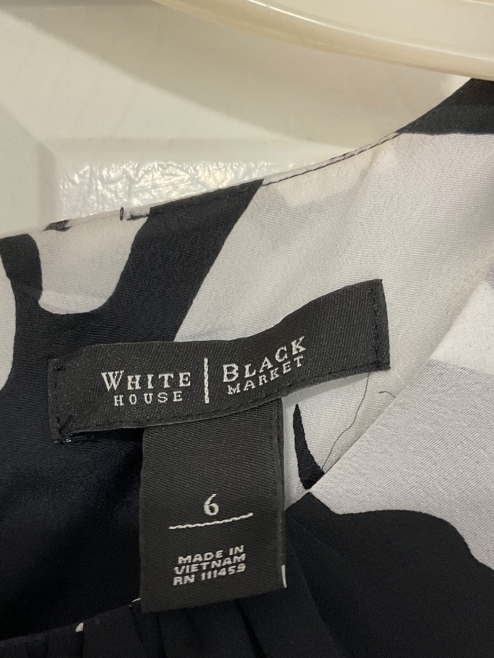 White House Black Market Black and White Floral Midi Dress - Picture 2 of 3